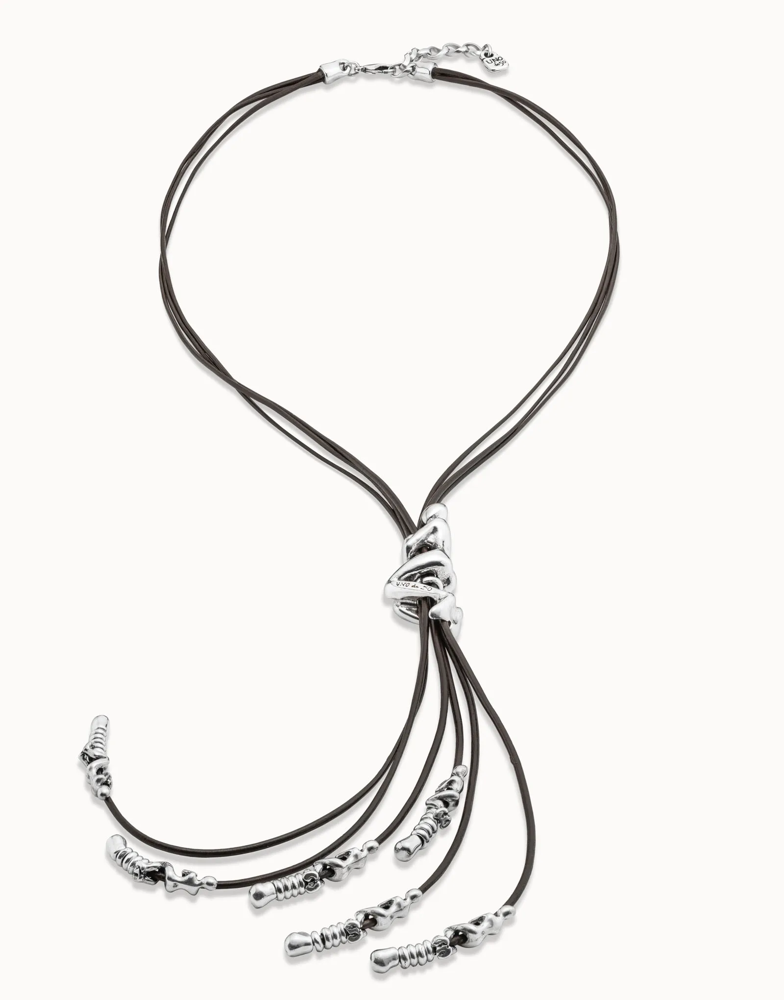 

2023 New Fit UNO de 50 Fashion Electroplated 925 Silver High Quality Charming Leather Rope Necklace Popular Jewelry Gifts