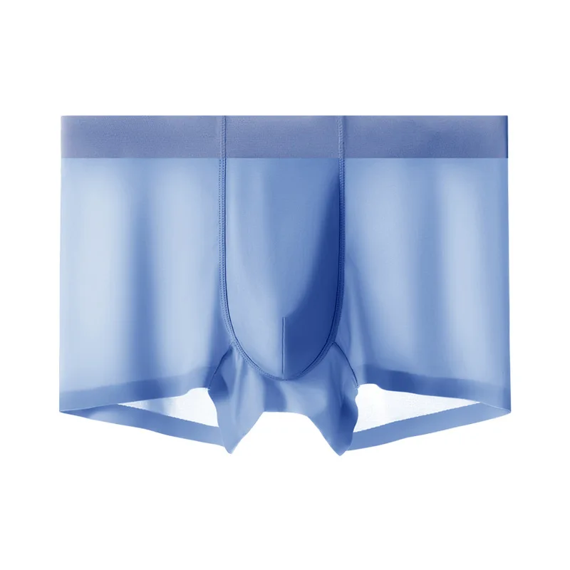 3Pcs Ice Silk Seamless Ultra-thin Breathable Men Boxer New Summer Men's Panties Sexy Underwear Quick Dry Underpant Freeship