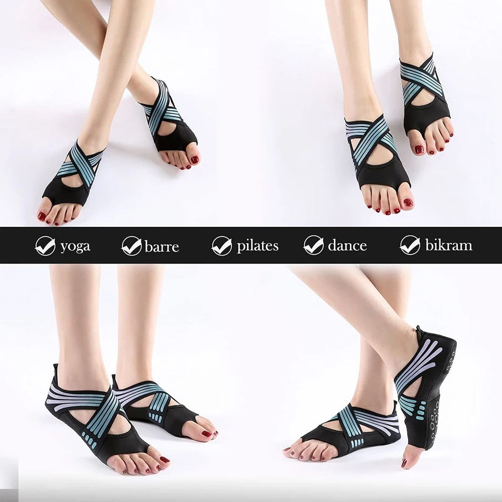 Calzini Antiscivolo Per Yoga Donna - Ideali Per Pilates, Barre E Balletto (Taglia US 4.5-8.6) - Foto 4