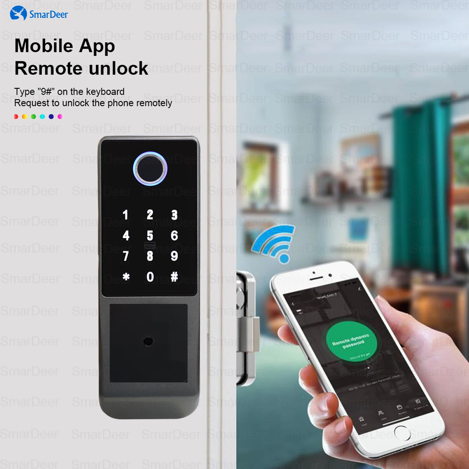 قفل إلكتروني مقاوم للماء من SmarDeer لقفل Tuya الذ...