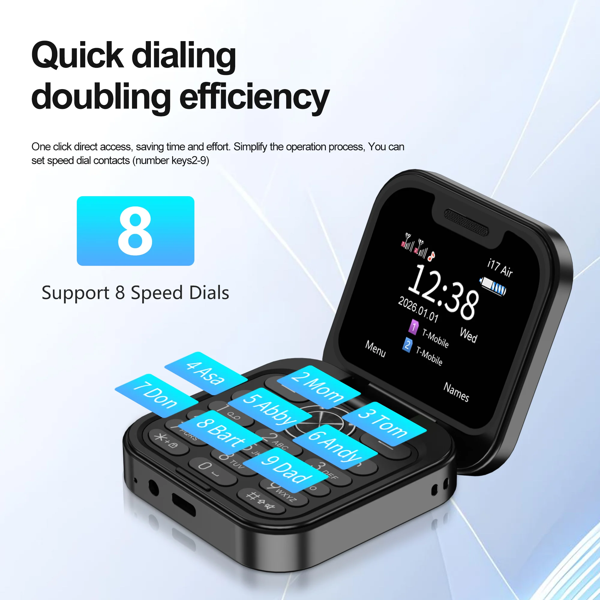 SERVO Mini Flip Mobile Phone Dual SIM Speed Dial Magic Voice Blacklist FM Radio Flashlight 2G GSM Fold Button Small Cellphones