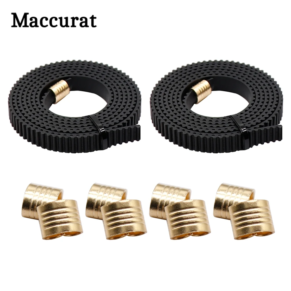 

2pcs 2GT Open Timing Rubber Belt Length 1.2Meter Width 6mm with 8pcs Copper Buckle for Ender 3 CR10 3D Printer (Open Belt)