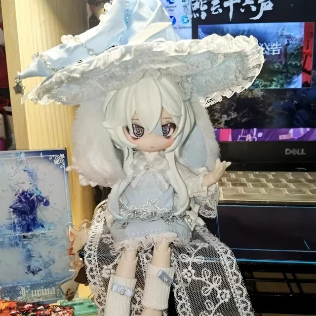 Genuine Jumping Moon Time Rabbit Bjd Doll 12 Points Movable Toy Collectible Blind Box Gift Authentic Inedible Ornaments For Girl 3