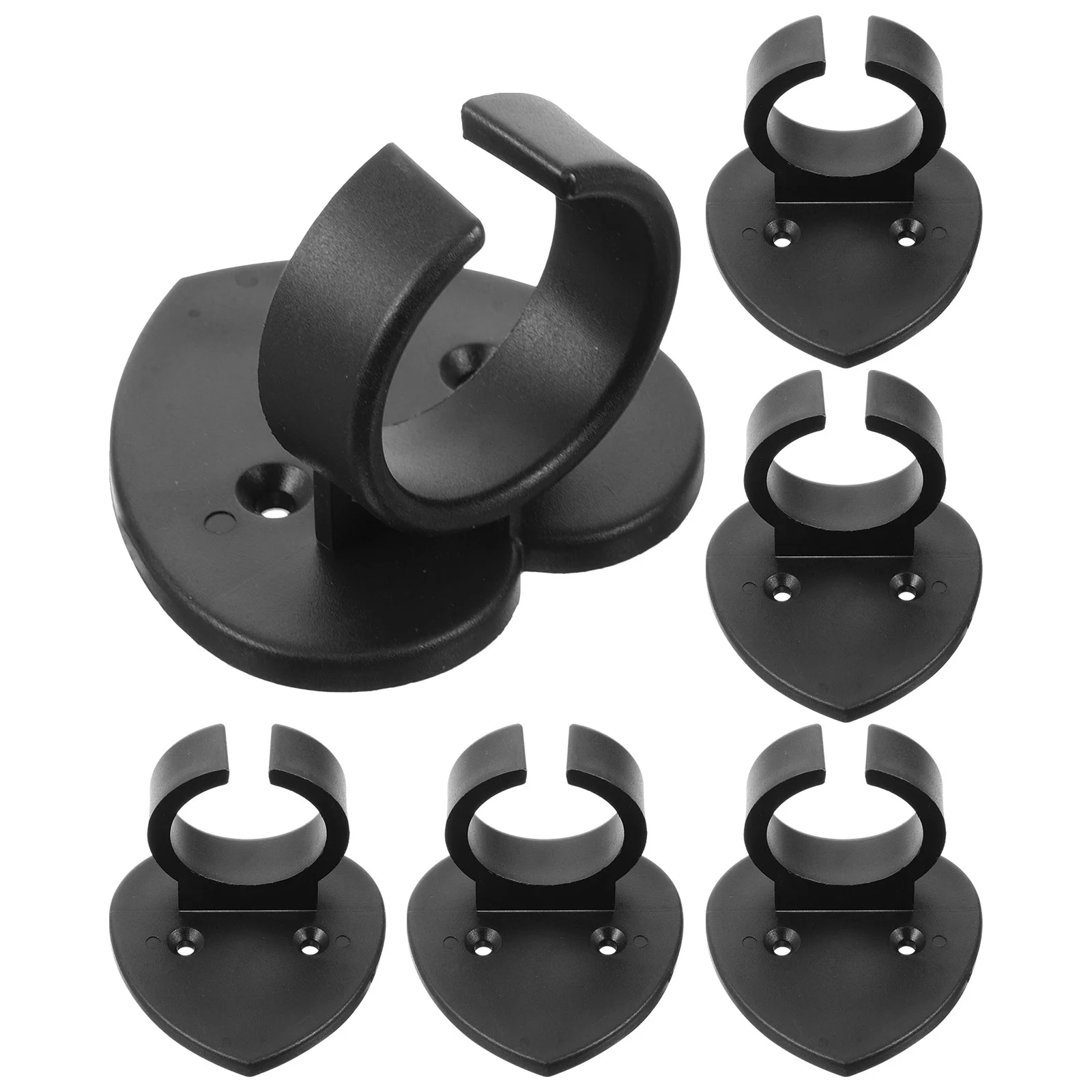 Microphone Clip Holder 6 Pcs Heart Shaped Wireless Microphone Holder Clip Wall Mount Bracket For Stand Abs Plastic Microphone Accessories Hook Wall