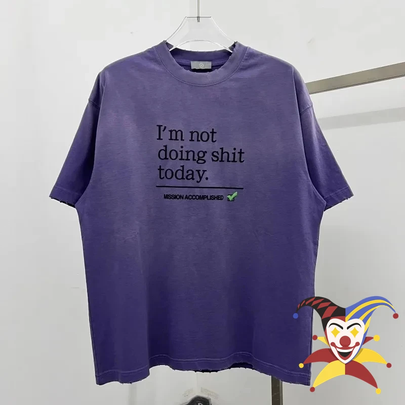 

Футболка Мужская/Женская, топ с принтом «I'm Not Doing shittoday», с эффектом потертости