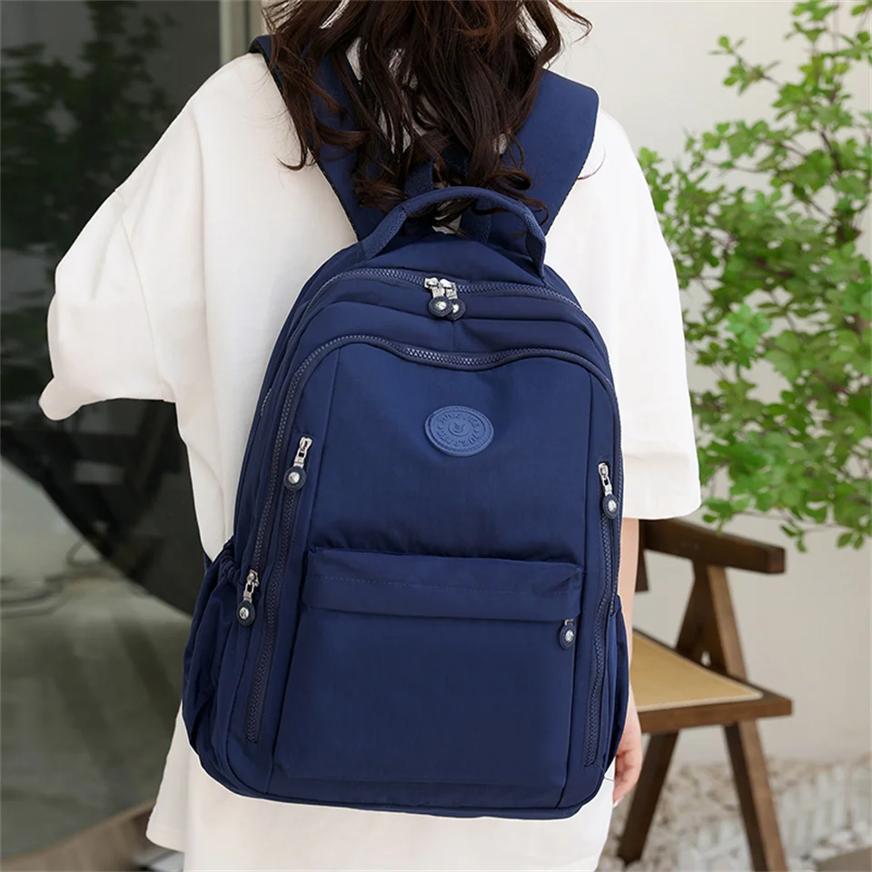 

Women Fashion Nylon Backpack Female College School Bag High Quality Knapsack Casual Shopping Travel Schoolag Shoulder Rucksack