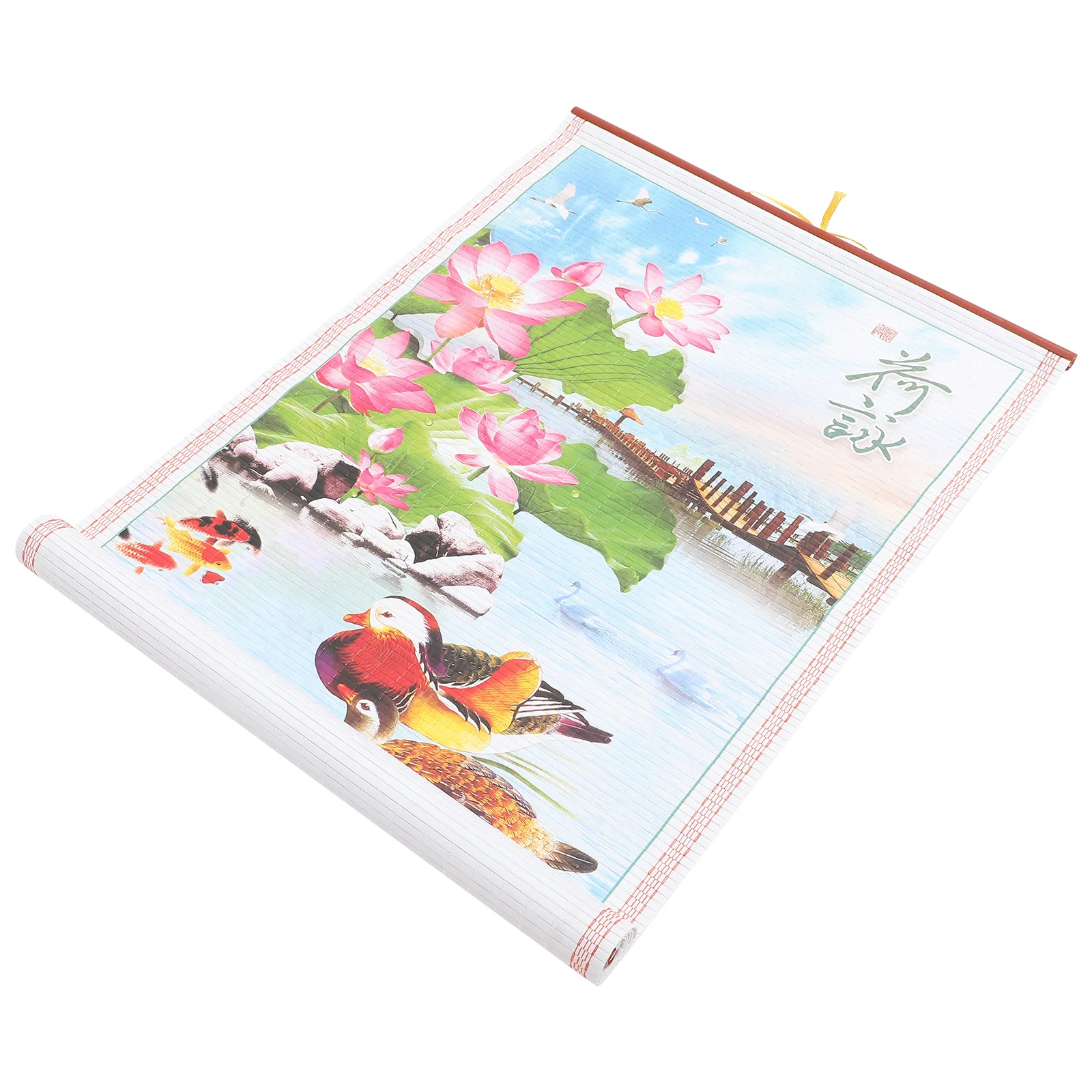 

2024 Chinese Wall Scroll Calendars Year The Dragon Calendar Lunar Yearly Imitation Rattan Scroll Calendar Spring Festival