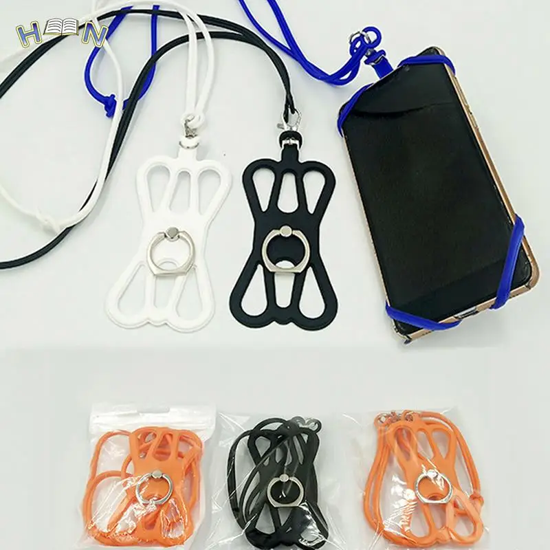 Universal Silicone Cell Phone Lanyard Holder Case Cover Phone Neck