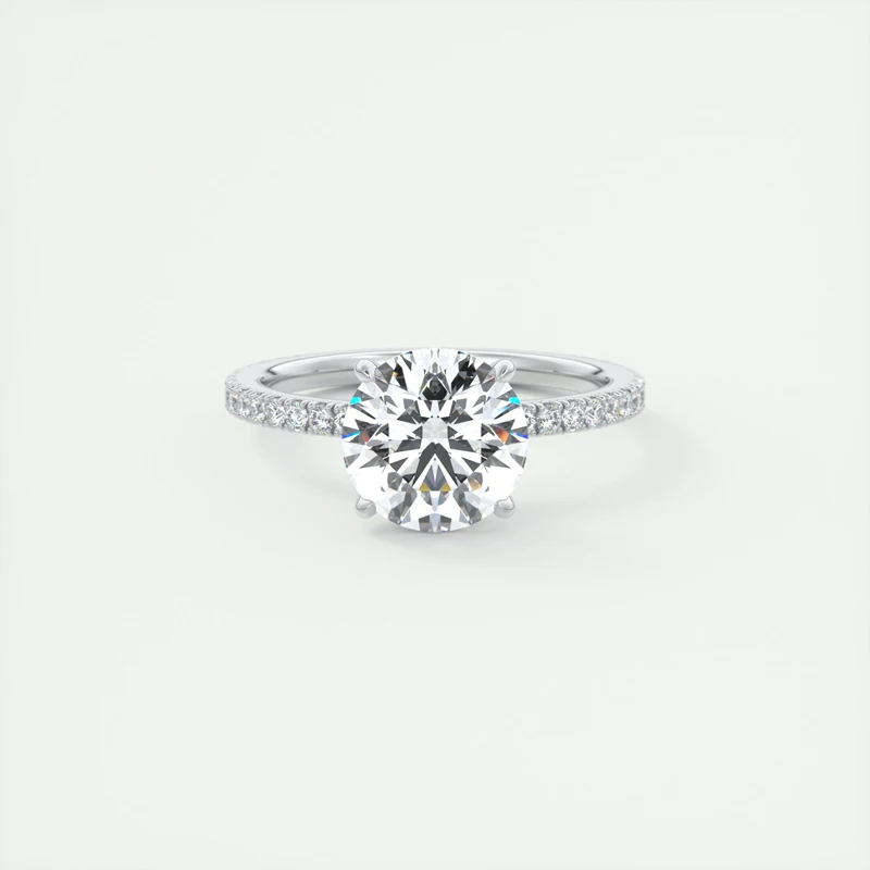 Classic 925 Sterling Sliver Engagement Wedding Promise Ring 8mm 2 Carat Round D-E Moissanite Finger Rings for Women Jewelry GRA 2