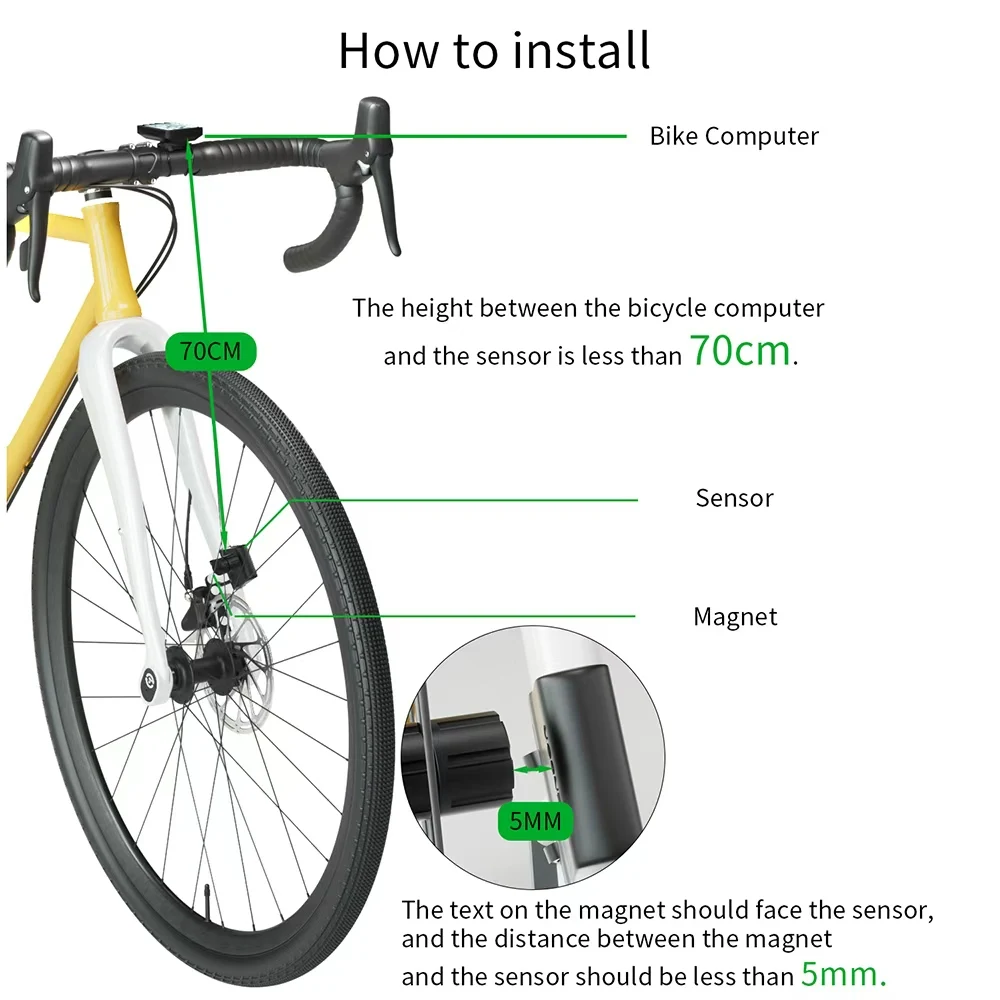 USB-C Drahtloser Fahrradcomputer, digitales LCD-Display, Fahrrad, Radfahren, Tachometer, Kilometerzähler, Kalorientest mit Computerhalterung – Detail 1
