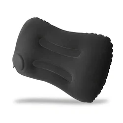 Inflatable Foldable Travel Neck Pillow - Lightweight and Portable for Home, Office, and Outdoor Comfort (Black)