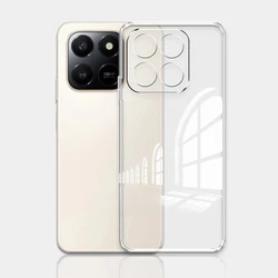 Clear Soft Silicone Phone Case with Transparent Bumper for Honor X7d 4G (Clear)