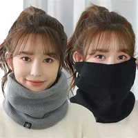 Knitted Neck Warmer Sports Scarf Fashion Soft Women Men Face Cover Winter Skating Running Hiking Scarves Thick Cold-proof Collar 5