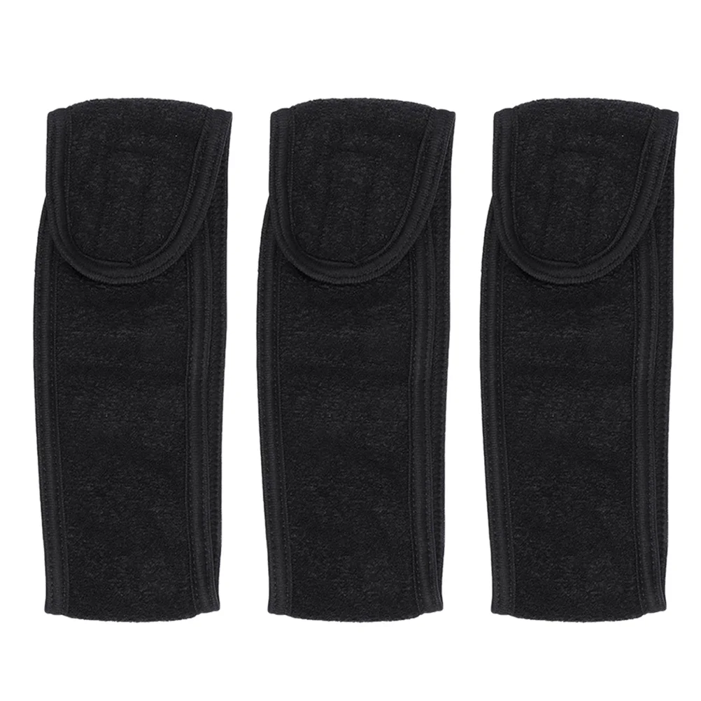 

Head Band Salon SPA Facial Hair Bands Black Hairband Adjustable Makeup Hair With Tape Hair Accessories For Women