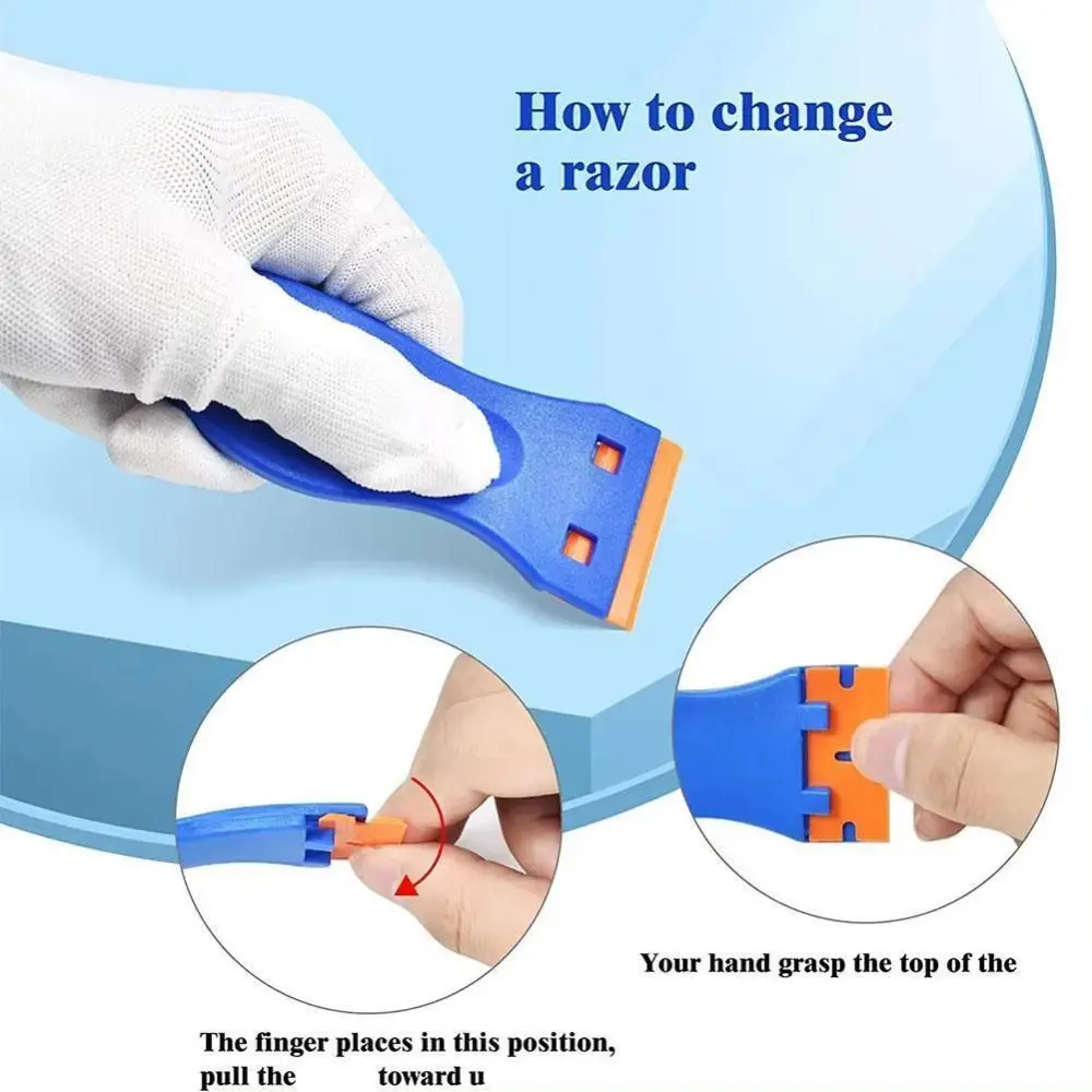 Plastic Glue Removal Shovel Glass Removal Household Cleaning Razor Blades Spatula Car Film Tools Stain Remover Spatula