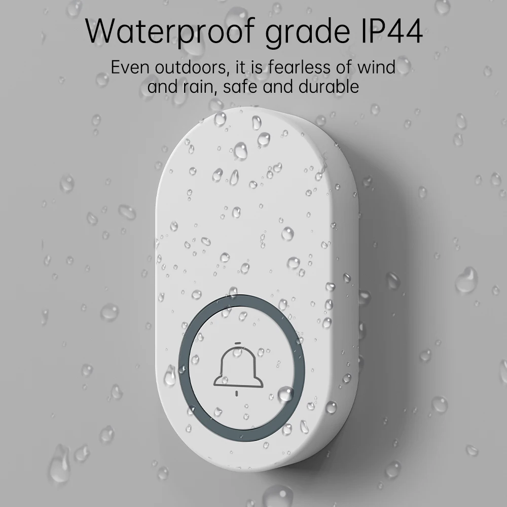 WenHIOT Outdoor Wireless Door Bell CR2032 Battery Powered EU UK US Plug 150M Long Distance 38 Songs Melody Safety Alarm wireless doorbell