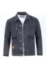 Spring Autumn Loose Men's Denim Jaet Casual Wear Resistant Long Sve Button Decoration Classic Collar Workwear Jaet
