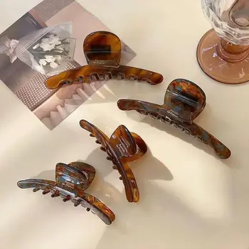 1/2pcs Elegant hair clip, women's back of the head, ins shark clip, 2024 new clip headwear, high-end feeling, vinegar grip clip 1