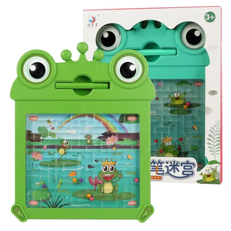 

Magnetic Maze Toy Magnet Maze Board Game Toys For Kids Montessori Color Sorting Board Toys Frog Magnetic Pen Drawing Board