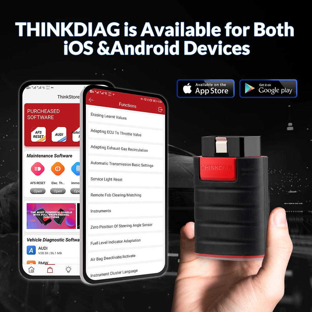 THINKCAR Thinkdiag OBD2 Scanner Full software 2 years free full system Bluetooth 16 reset service Code Reader