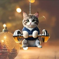 1Pc Car Pendant Creative Cute Swing Cat Rearview Mirror Pendant Car Interior Decoration For Girls Car Interior Accessories 2