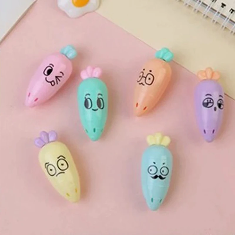 

6Pcs Mini Highlighters School Markers Kit - Comfortable Grip Multi-Function Highlighter Pens Set