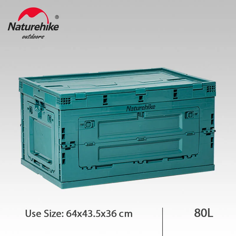 Naturehike Storage Box Outdoor Camping Folding Box with Table Board Camping Gear Box Table Dual Purpose 4