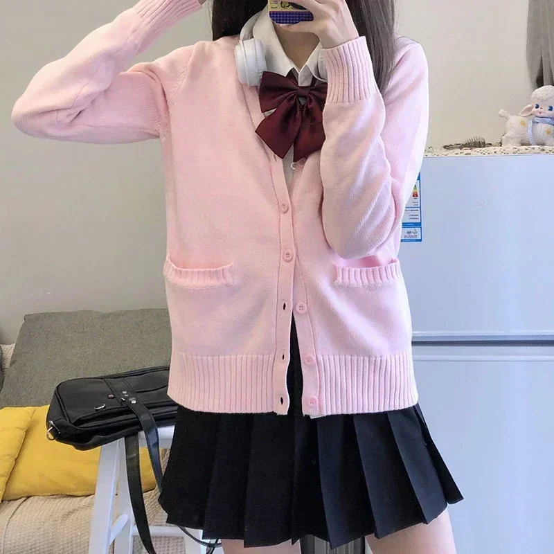 Japan School Sweater for Student Preppy Jk Cardigan Girl Jacket Autumn Winter Japanese Uniform High School Clothes Loli Cosplay