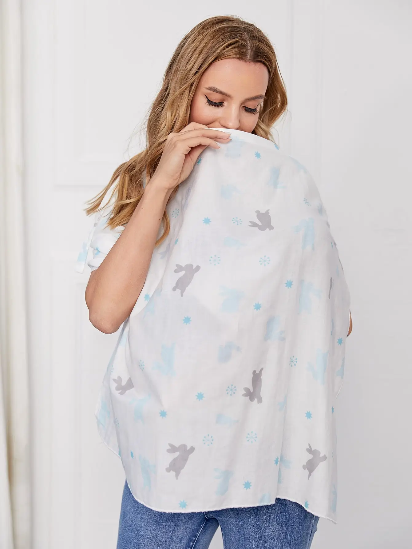 Outdoor Baby Feeding Cover Pure Cotton Cape Adjustable Apron Baby Feeding Blanket