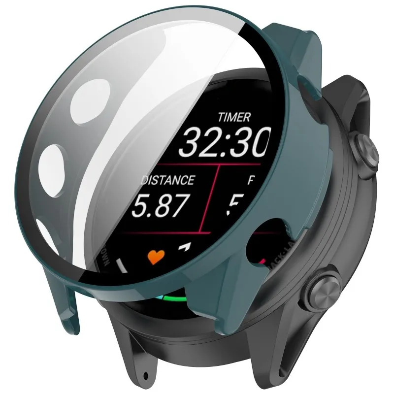 Premium Tempered Glass Smartwatch Case with Screen Protector & Strap Cover