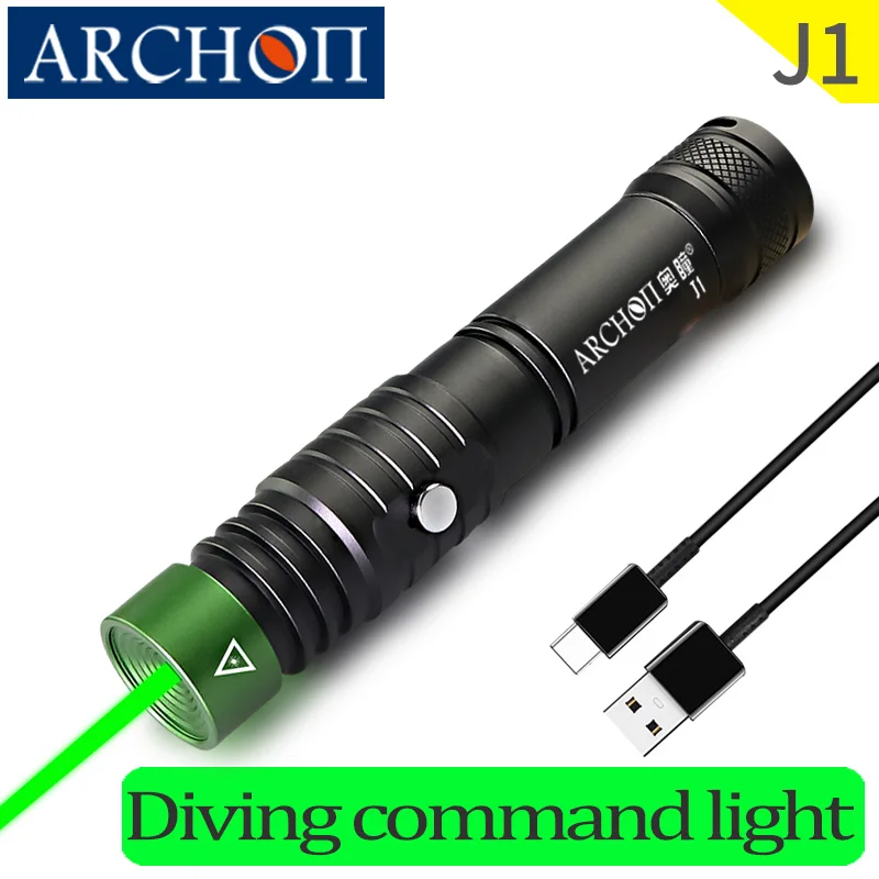 

Green beam J1 diving lights Remote indication Scuba diving flashlight Underwater 100m Diving coach teaching indicator dive torch