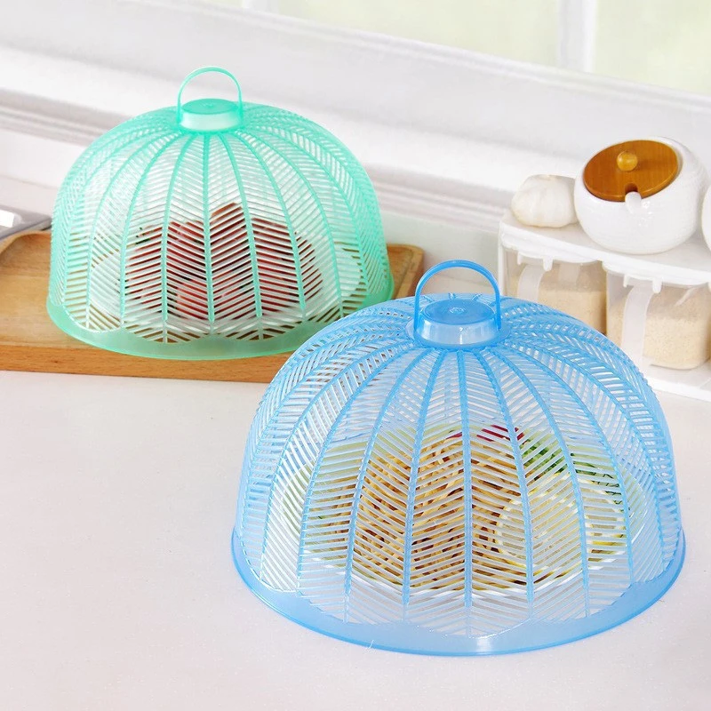 1pc Plastics Table Cover Circular Anti Fly Mosquito Kitchen Cooking Tools Mesh Food Dish Covers Picnic BBQ Party