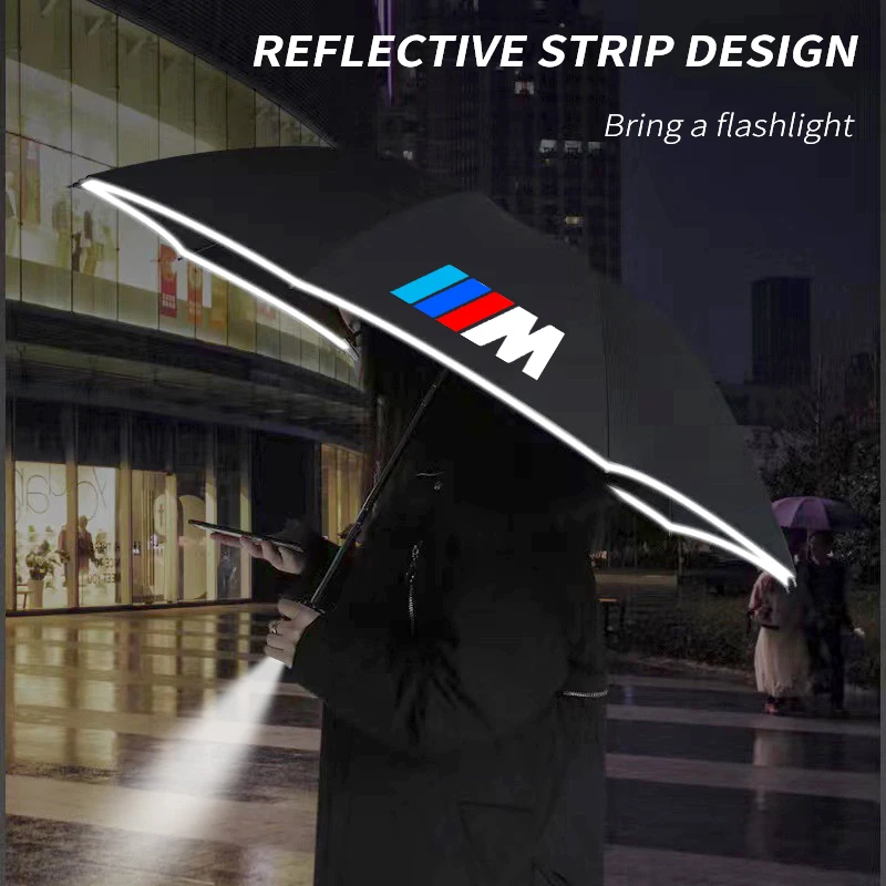 Car Windshield Sunshade For BMW M Power M3 M4 M5 X1 X3 X5 X7 E36 E39 E46 E60 E90 F10 F20 F30 Car Led Light Automatic Folding Windproof Sunshade Umbrella