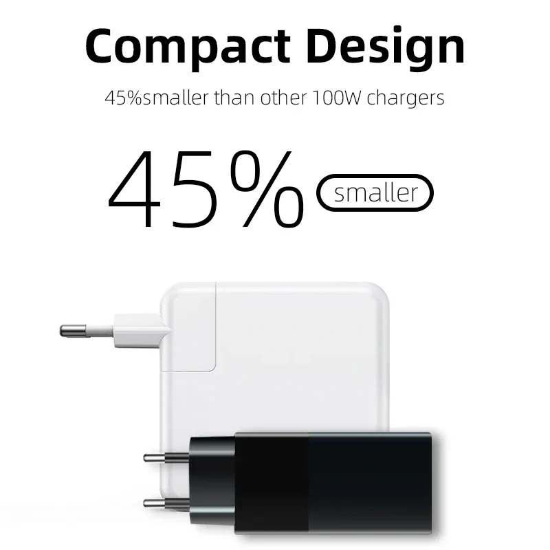 Powerful 100W GaN USB-C Fast Charger with Quick Charge Technology