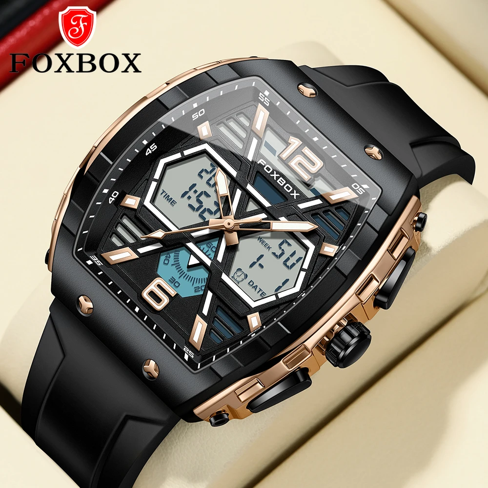 Luksuzne moške ročne ure z LCD zaslonom, svetleča športna moška ura, vodoodporna vojaška kremenčeva moška ura 2023_voghion.com