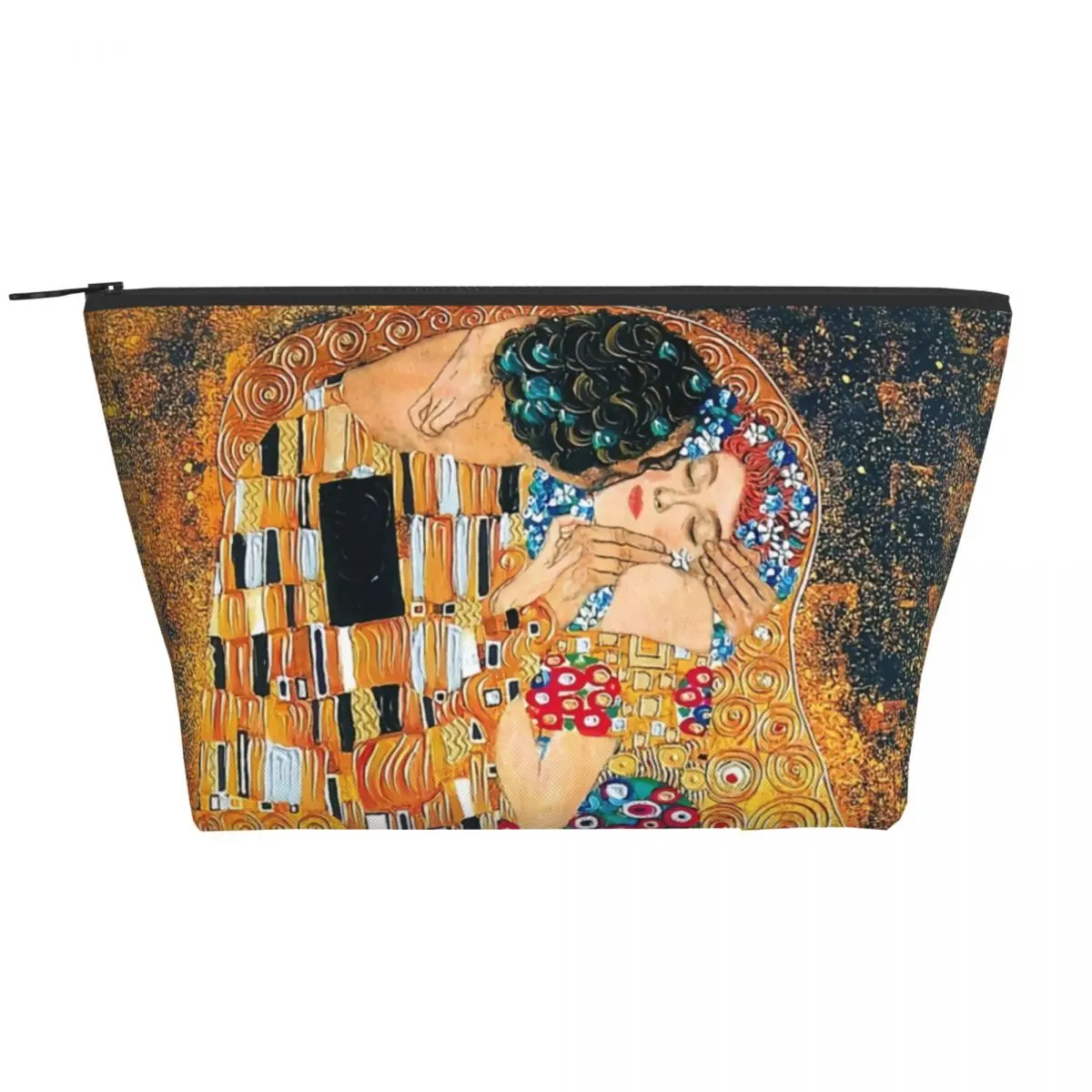 

Женская косметичка Gustav Klimt The Kiss, дорожный органайзер для косметики, милая Золотая Красочная картина, искусство, ранцы