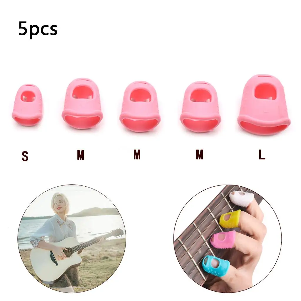 3-6pack Soft Kalimba Silicone Finger Protector Thumb Picks for Beginner Accs