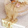 6PCS Semi-Sheer Gauze Wedding Table Runner Purple Cheesecloth Table Setting Dining Party Christmas Banquets Arches Cake Decor 6