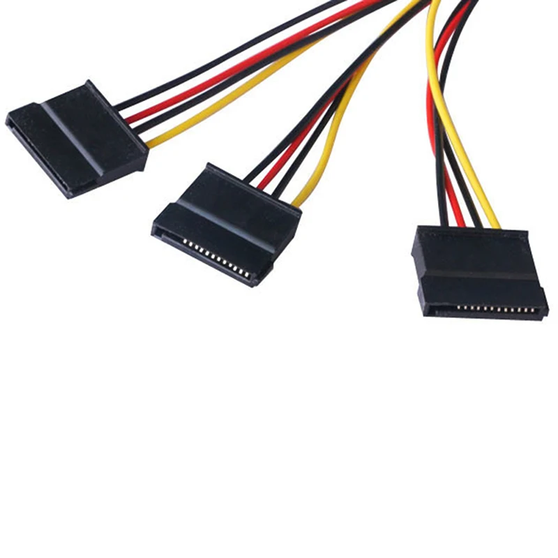 1pc 4 pin ide molex auf 3 serielle ata sata power splitter verlängerung kabel anschlüsse computer verbindung und plugin – Detail 2