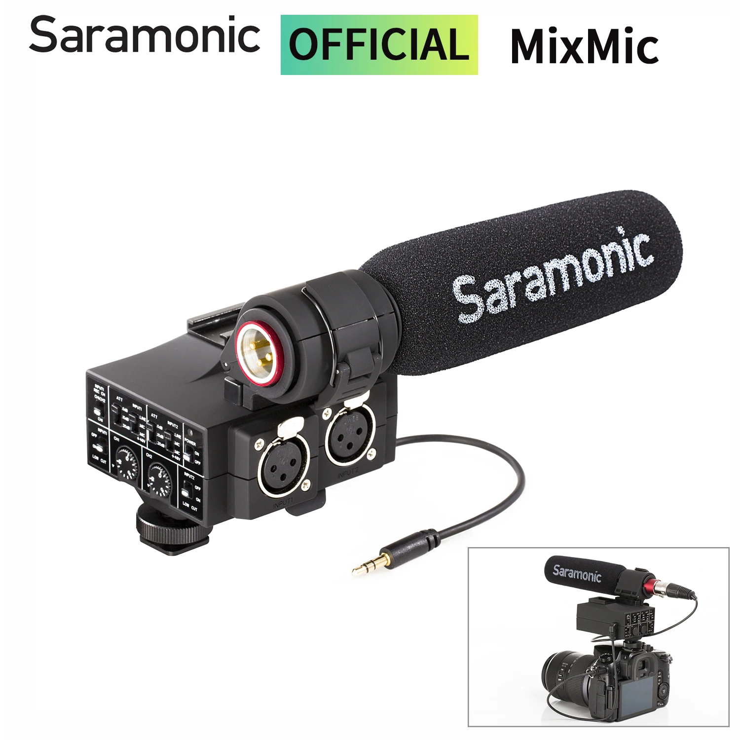 

Saramonic MixMic Shotgun Microphone and Audio Adapter Kit for Professional-level Mixing Consoles Microphones Sound Studios