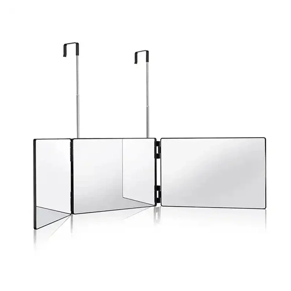 Retractable Adjustable Hanging Three Mirrors Makeup Folding Three Mirrors Three Fold Mirror Spot Portable Cosmetic 2