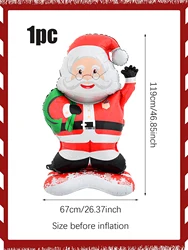 Festive Santa Claus Foil Balloon - Christmas & Holiday Party Decoration for Other (1pc)
