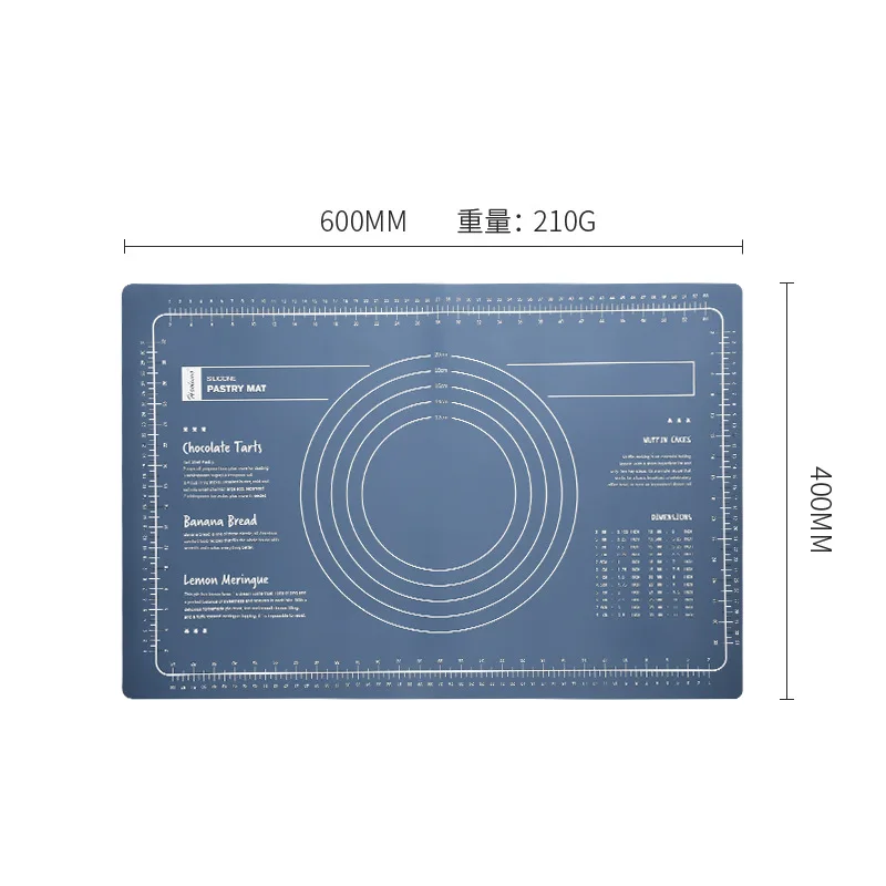 40*60cm Silicone pasta mat with scale Pastry fondant mat Kitchen baking special silicone