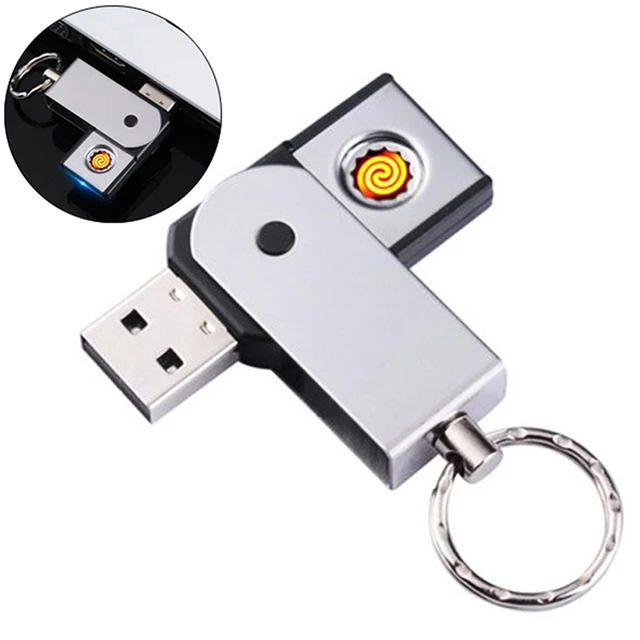 Mini USB Leichter Smart Doppelseitige Zigarette Leichter Schlüsselbund-Stick  Typ Outdoor Metall Winddicht Elektronische Leichter Geschenke _ -  AliExpress Mobile