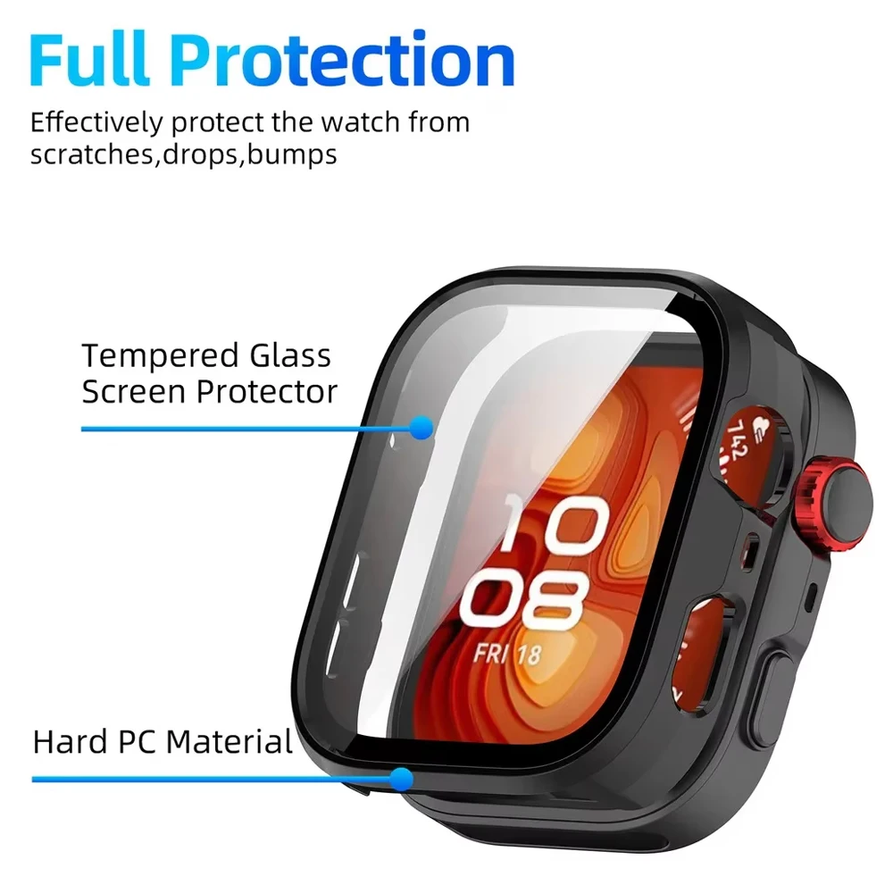 Premium Tempered Glass Watch Case with All-Around Screen Protection