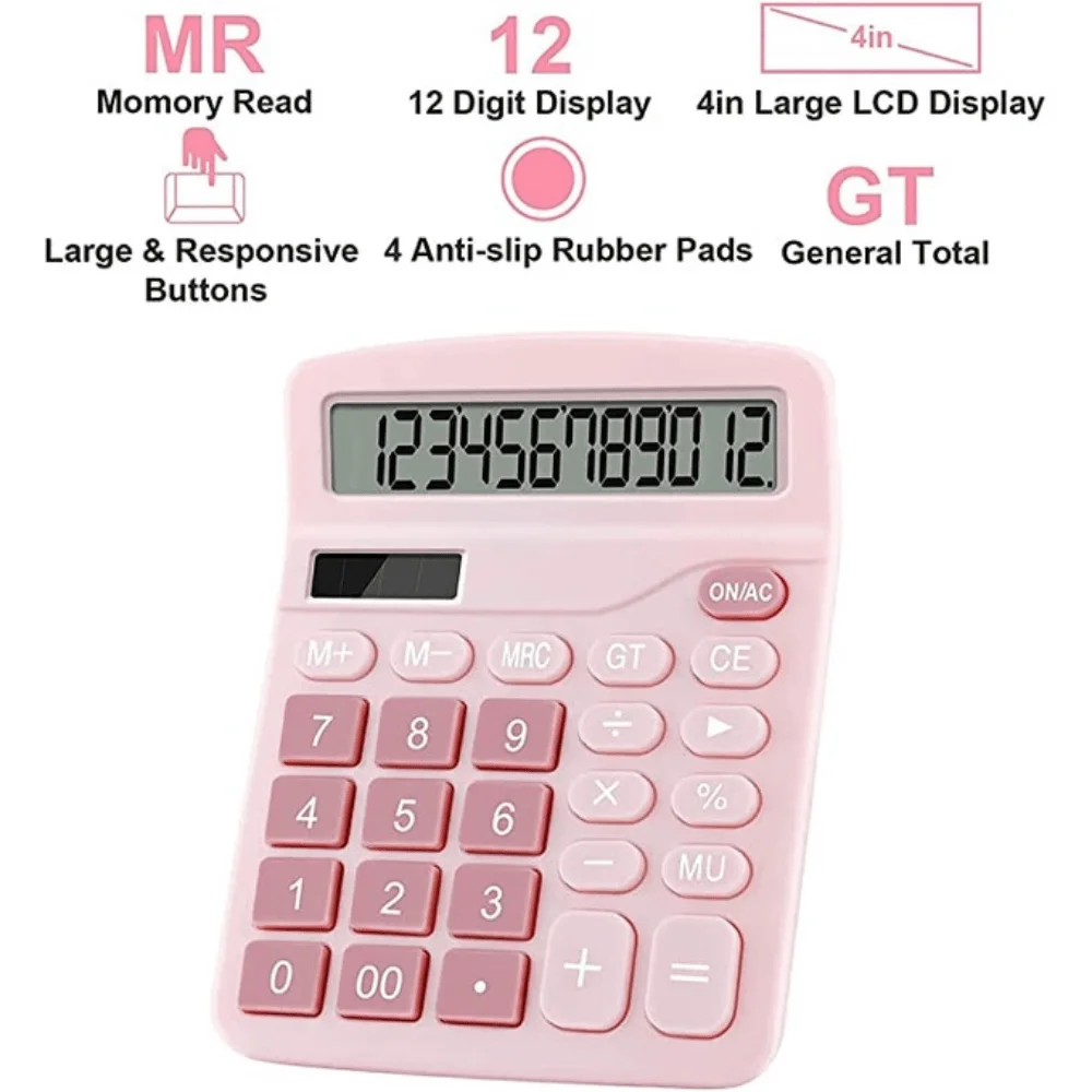 Scientific Calculator 1Pcs Solar Scientific Calculator Desktop Financial Office Computer Calculators Large Display Office Calculators Cute