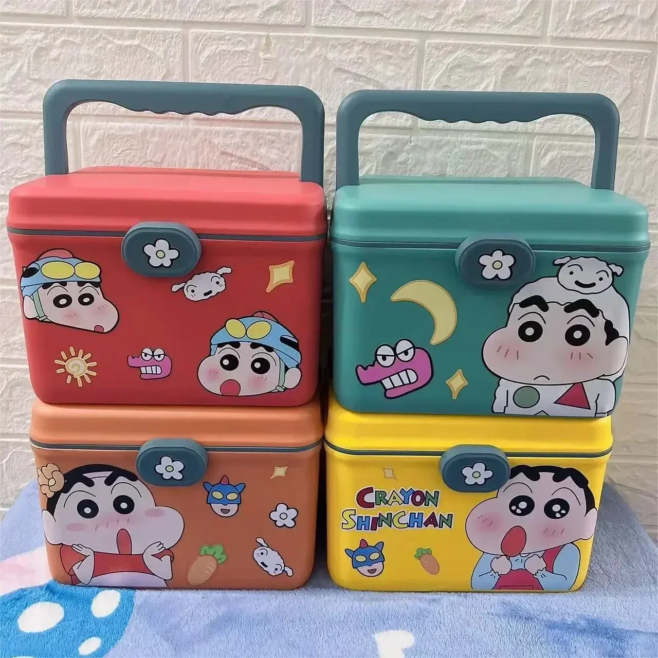 

Креативный аварийный медицинский набор Crayon Shin-chan, портативный медицинский набор, мультяшный контейнер для хранения лекарств, домашняя коробка для детской медицины
