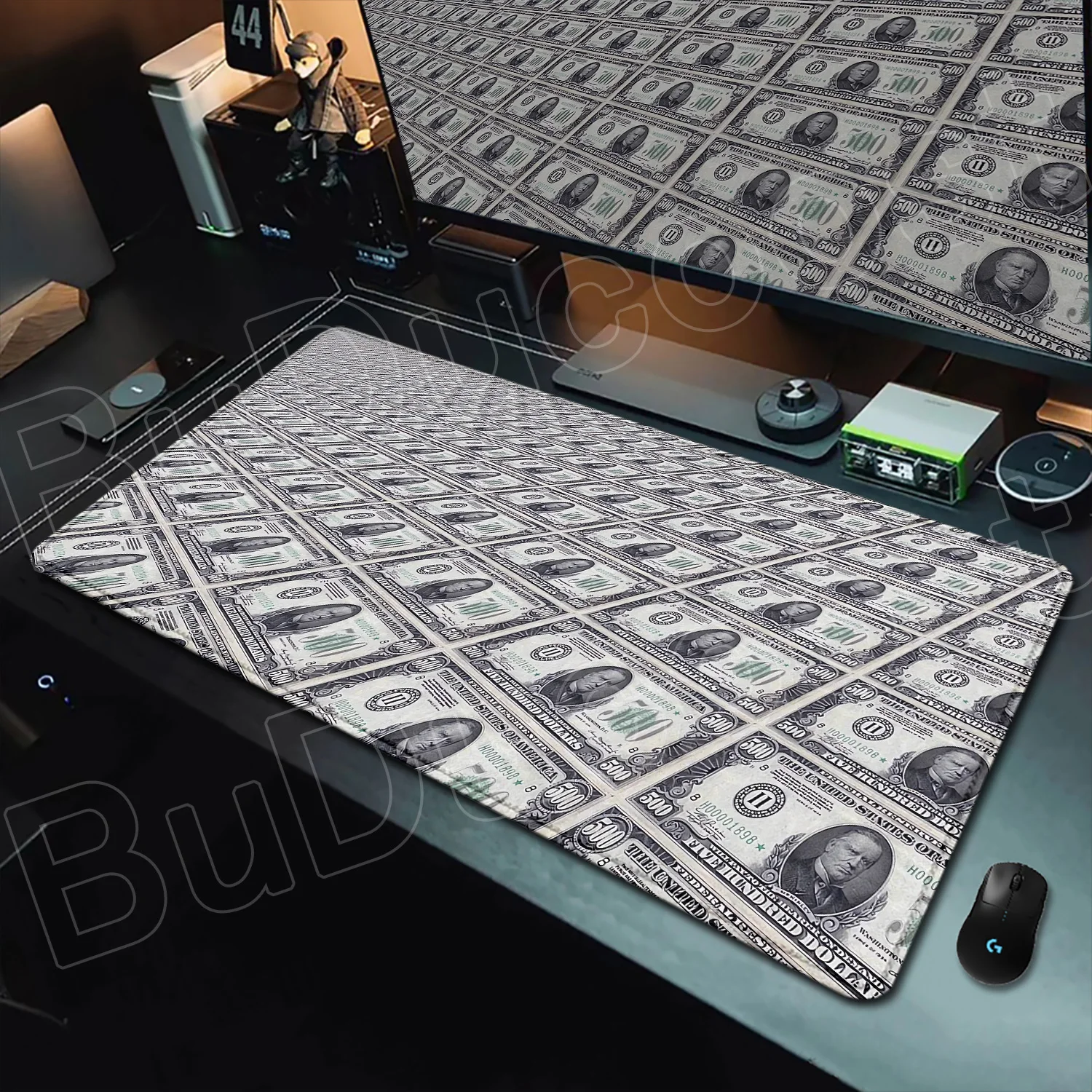 Gaming-Mauspad, Dollar-Mauspad, 900 x 400 mm, Tastaturmatte, Schreibtischunterlage, PC-Spiel, Schreibtisch-Mauspad, große Gummi-Schreibtischmatten, Gaming-Zubehör