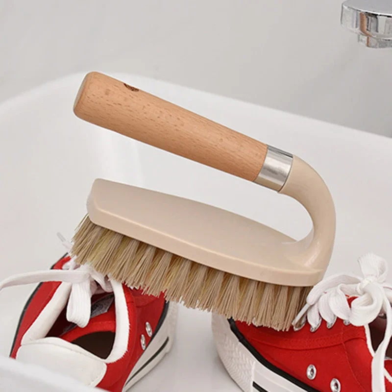 Wooden Cleaning Brush Multifunctional Log Color Shoe Washing Laundry Cleaning Brush Bathroom Floor Decontamination shoe brush laundry brush interior cleaning brush