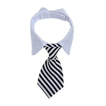 Dog Cat Grooming Cat Striped Bow Tie Animal Striped Bow Tie Collar Pet Adjustable Christmas Cat Collar 5